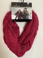 NEW Cuddl Duds Women's Infinity Loop Scarf Sangria Soft Knit Winter Retails $38