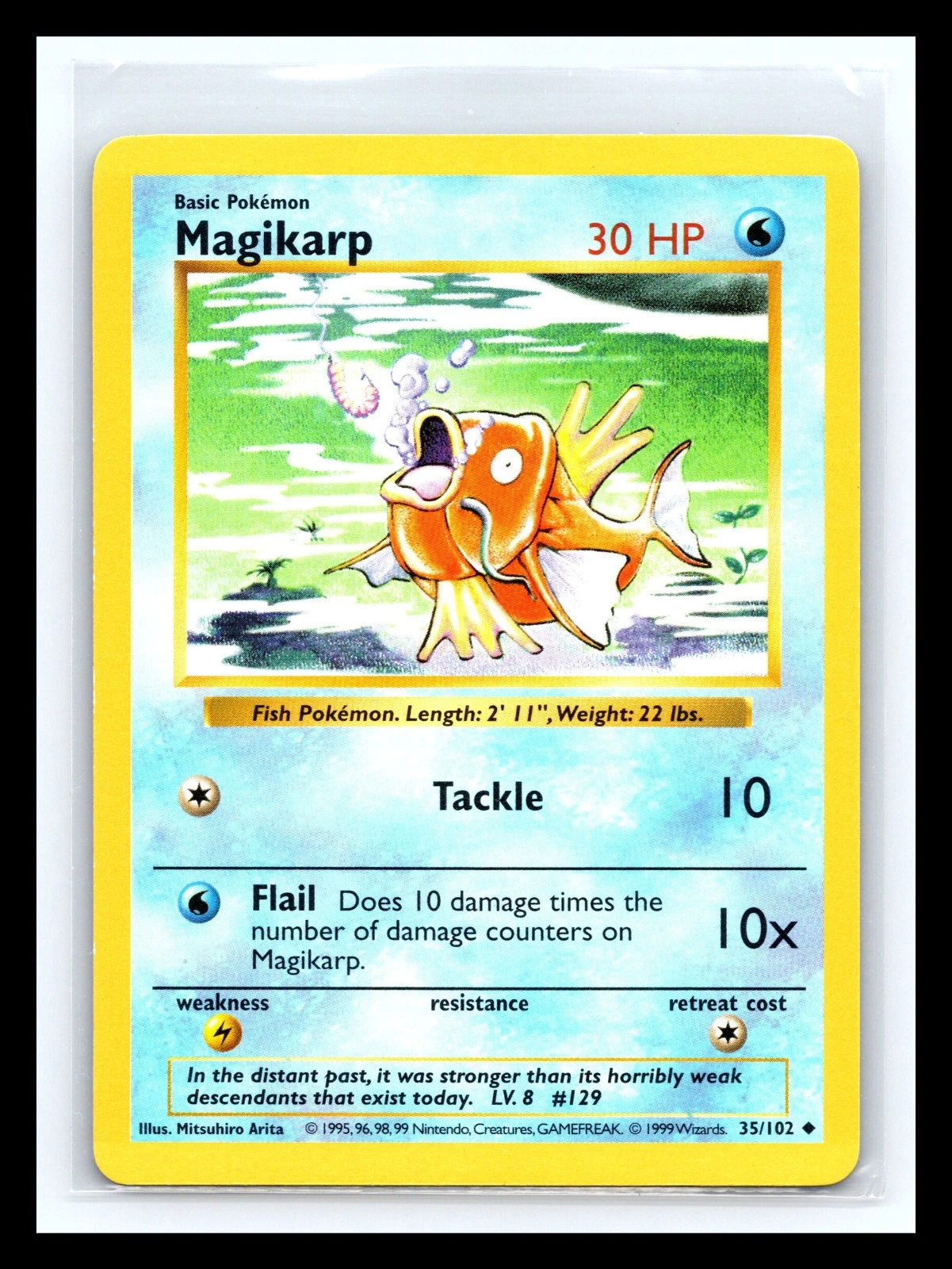 💥 Magikarp # 35/102 | Base Set |  SHADOWLESS | Vintage Pokemon 1999 TCG Rare |