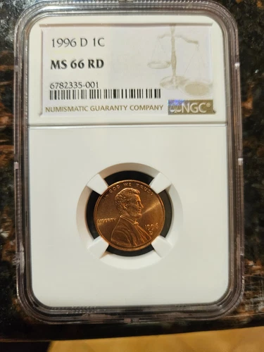 1996 D LINCOLN CENT PENNY NGC MS66 RD