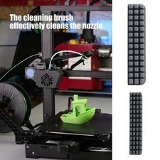 3D Printer Accessories Nozzle Brush Hotbed Mounted Silicone Wiper Cleaning Tool