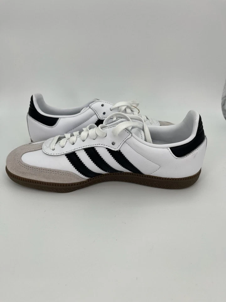 Adidas Samba OG J Shoes Youth Size 5 White Black Gum Casual Sneakers IE3675 - Image 2 of 4