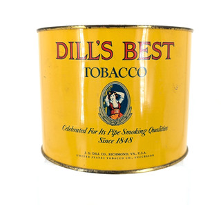 Rare Vintage Dill's Best Smoking Tobacco Large Tin J.G. Dill Richmond VA Empty