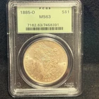 1885 O Morgan Silver Dollar - PCGS - MS 63 OGH