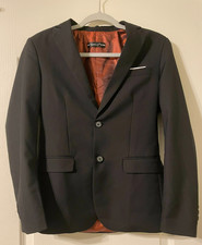 Yuan Lu Boys Formal Blazer Suit Jacket - Size 14Y - Black - Machine Washable