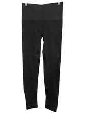 Spanx Leggings Womens Large Black High Rise Shaping Ankle Zip Stretch Control