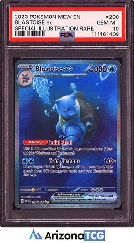 Pokemon 2023 Blastoise ex 200/165 Special Illustration Rare 151 GEM MINT PSA 10