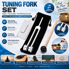 128Hz Healing Tuning Fork with Silicone Hammer Sound Therapy Musical Instrument