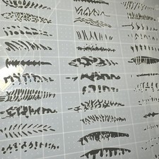 36 Fish FISHING LURE DIY Bait PAINTING AIRBRUSH Custom Paint STENCIL template 3"