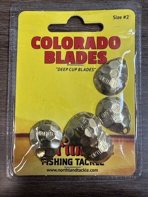 Northland Fishing Tackle Colorado Blades Hex Brass Size 2 | 4PC
