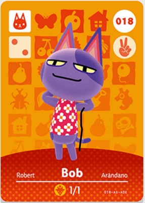BOB!! ANIMAL CROSSING - NFC FOR AMIIBO! RARE CARD!! HOT ITEM!! SO CUTE. TESTED.