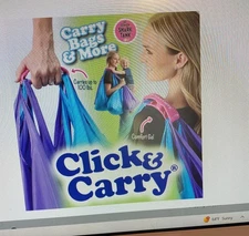 Click & Carry Grocery Bag Carrier Plastic Bag Organizer And Holder For Groceries