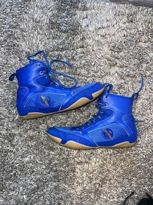 Hayabusa Pro Boxing MMA Sneakers Shoes High Top Men's Size 7 Blue Martial Arts