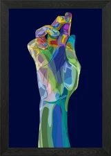 hand pop art Framed Wall Art Poster Canvas Print Picture