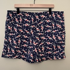 Columbia PFG Swim Shorts Men s Size Large Patriotic Fish Sharks Summer
