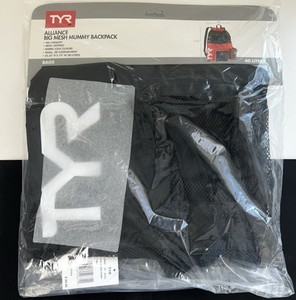 Brand New TYR 40L 25x19 Alliance Big Mesh Mummy Backpack, (LBMMB3-001) Black NWT