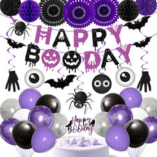 Halloween Birthday Party Decorations Balloon Banner Decor Set