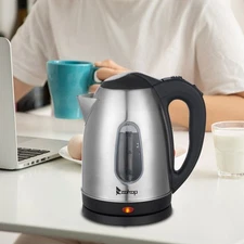 1200W Electric Tea Kettle Coffee Pot Hot Water Fast Boil Stainless Steel 1.5L