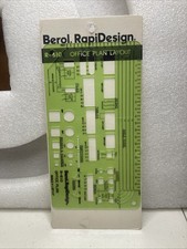 RapiDesign Office Plan Layout Drawing Stencil Template R-610. -P