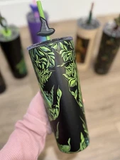 Dragon Glassware Wicked For Good Movie Elphaba Stainless Steel Tumbler 24oz NWT