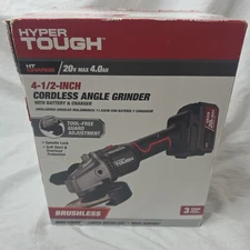 Hyper Tough Cordless 20v Max 4.0ah Brushless Angle Grinder (BWX)
