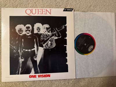 QUEEN ONE VISION EXTENDED 12'' VINYL SINGLE  Freddie Mercury promo Blurred USA