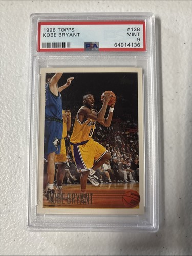 1996-97 Topps Kobe Bryant Rookie RC #138 Lakers PSA 9