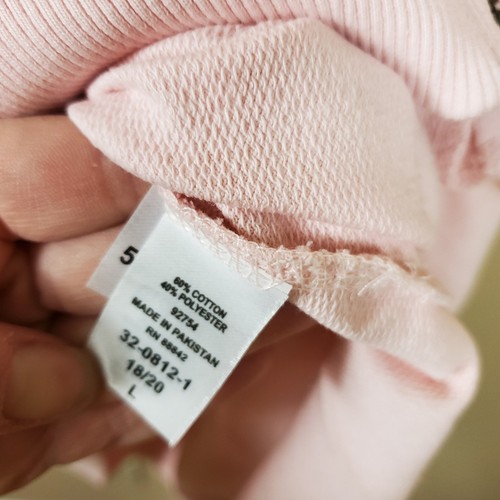 Ellos Pink Full Zip Sweatshirt with Hood in Pink Size 18/20 - Picture 9 of 10