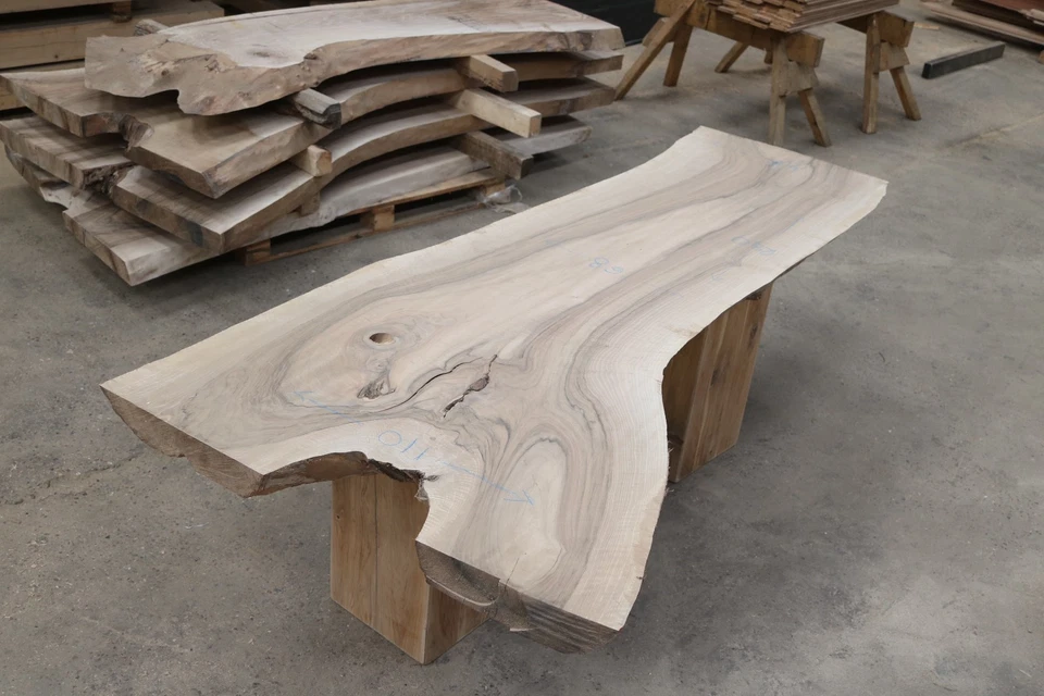 Walnut Tabletop / Dining Table / Worktop - Planed Raw Finish - Image 4 of 4