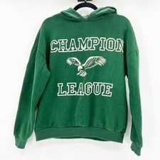 Edikted Green Graphic Hoodie Sweatshirt Women's XS