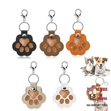 5 Pcs Dog Fur Storage Keychain Pet Paw Keepsake, Pet Memorial Gifts for Bag A