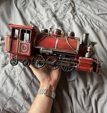 Red Steelplate Collectible Steam Train Good Condition