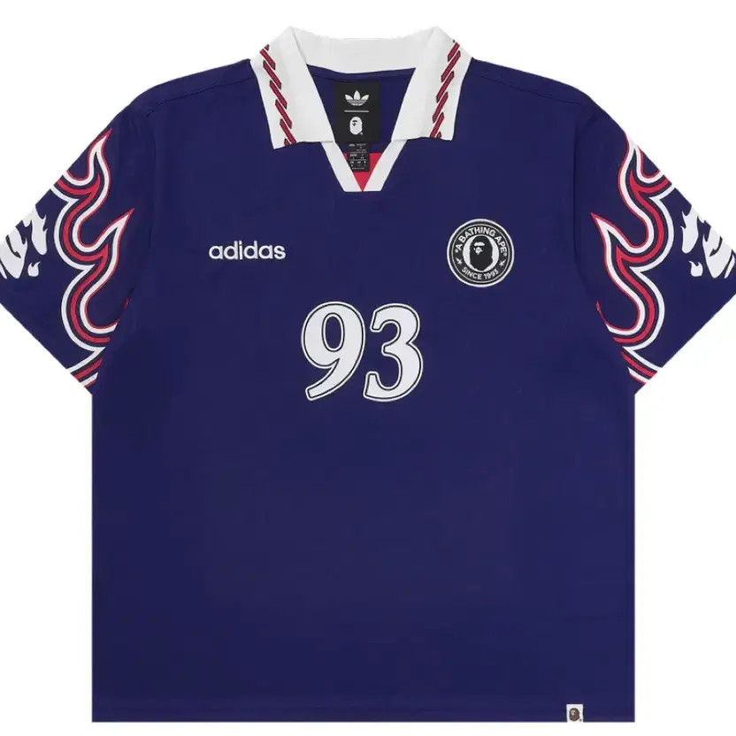 XXL] Bape x Adidas Japan Blue Flame Jersey Official | eBay