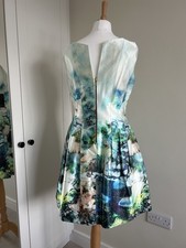 NEW Stunning Zara Aquarium Print Prom Occasion Lined Mini Dress Size S / M