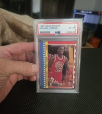  1987 FLEER STICKER MICHAEL JORDAN #2 CHICAGO...