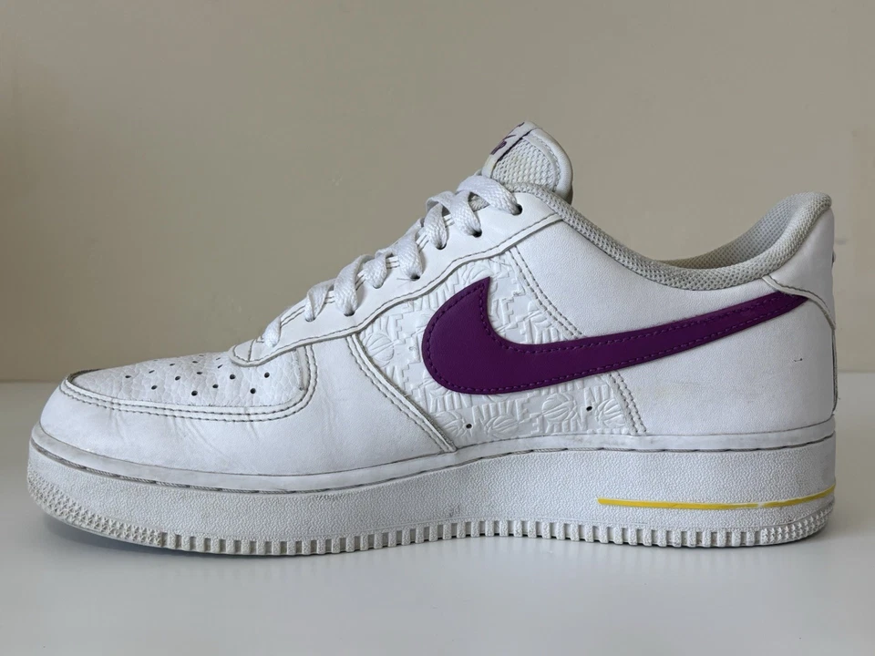 NIKE AIR FORCE 1 '07 'EMBOSSED HOOPS - LAKERS FJ4209-100 MENS - Image 4 of 4