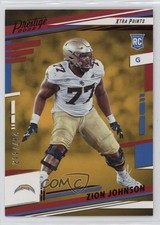 2022 Panini Prestige Rookies Xtra Points Red 297/449 Zion Johnson #381 8d4