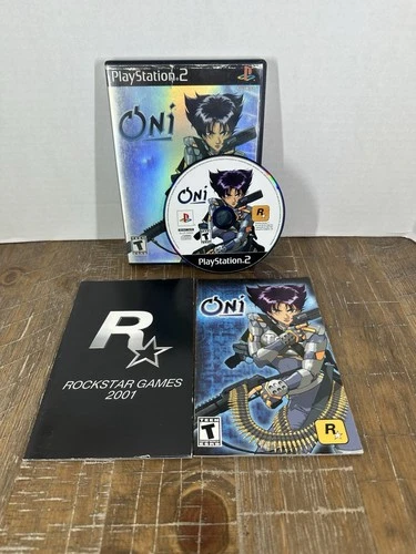 Oni PS2 Sony PlayStation 2 2001 Rockstar CIB Complete with Manuals Tested Works