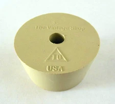 1 x Size #10 Rubber Stopper w/ Airlock Hole Homebrew Bung Jug Wine Drilled Gum 