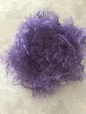 Organza Handmade Purple Flower Wedding Fascinator Flower- Sash- Flower Crown