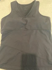 Kyodan Womens Performance Sports Padded Bra Tank Black Yoga Top Size Medium