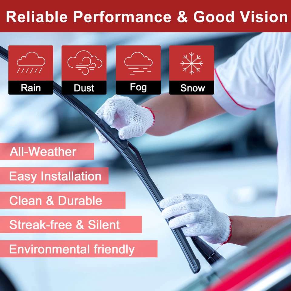 3Pcs 24" 21" 12" Windshield Wiper Blade Set for Buick Enclave 08- 11 w/ Top-Lock - Image 2 of 4