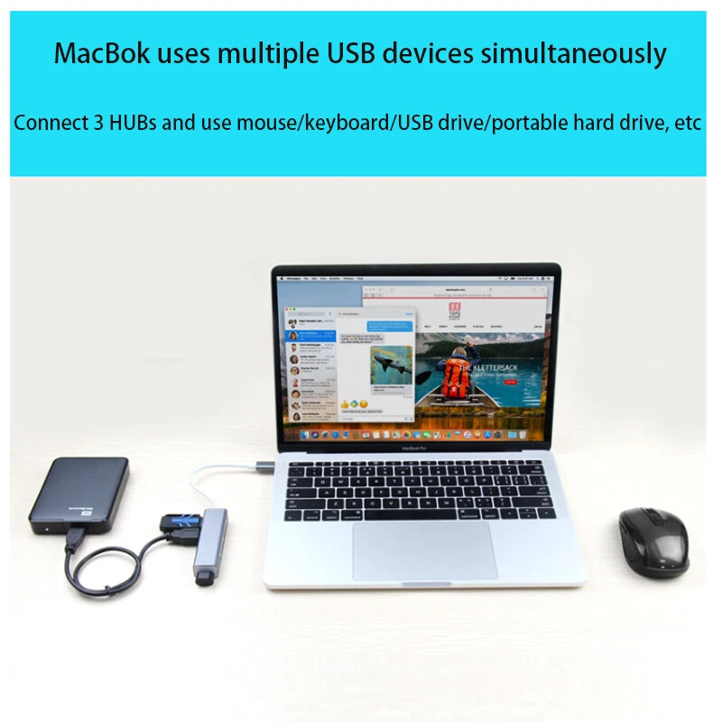 USB HUB Laptop Docking Station SD/TF card reading Splitter Extender  converter