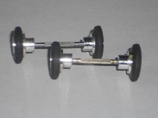 VINTAGE AURORA TJET 2-ORIGINAL TRUCK AXLES,TIRES AND RIMS HO SLOT CAR