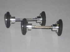 VINTAGE AURORA TJET 2-ORIGINAL TRUCK AXLES,TIRES AND RIMS HO SLOT CAR 