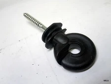 JCBIZ 47pcs Electric Fence Insulator Screw-in Insulator Black Self-Tapping Fence