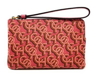 Coach Women's Corner Zip Wristlet with Monogram Print (Rogue)