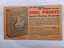 1924 Advertising Postcard - Mitchell's Washing Compound. Sales Agents Wanted.