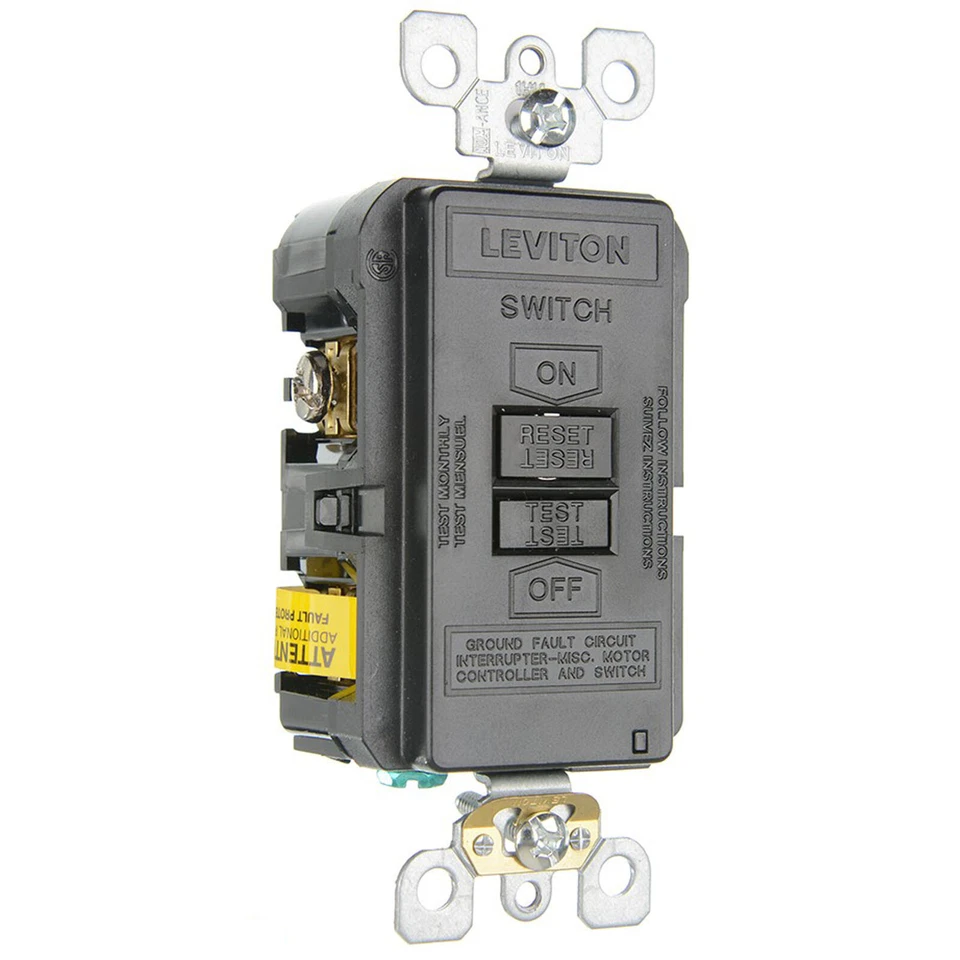 GFRBF-XE GFCI, Leviton, 20A, SPST, Deadfront Foto 2 de 2