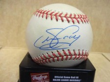 SEAN CASEY INDIANS/TIGERS SIGNED A.L. BASEBALL W/COA