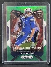 2021 Panini Prizm Draft Picks All-American Green Prizm Zach Wilson RC #182